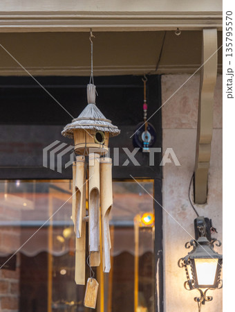 Birdhouse With Wind Chime Birdhouse With Wind Chime 135795570