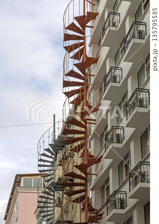 Spiral Stairs Fire Escape 135795585