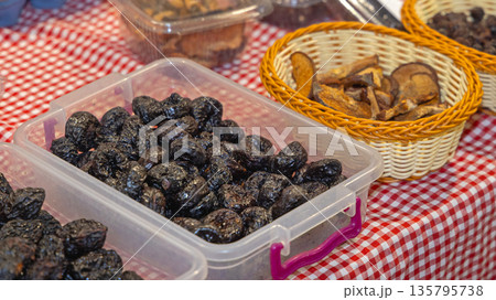 Dried Plums Prunes Tray 135795738