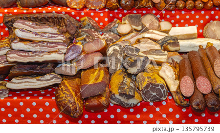 Dry Smoked Pork Meat Dry Smoked Pork Meat 135795739