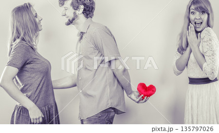Handsome man betrayed women Handsome man betrayed women 135797026