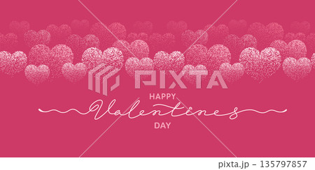 Happy Valentines Day Greeting Banner Or Card 135797857