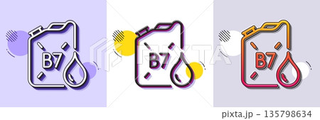 Diesel canister line icon. Halftone dotted pattern. Gradient icon with grain shadow. DD liquid fuel sign. B7 petroleum container symbol. Line diesel canister icon. Various designs. Vector Diesel canister line icon. Halftone dotted pattern. Gradient icon with grain shadow. DD liquid fuel sign. B7 petroleum container symbol. Line diesel canister icon. Various designs. Vector 135798634
