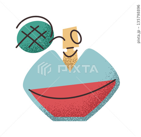 Female perfume jar sticker design Female perfume jar sticker design 135798896
