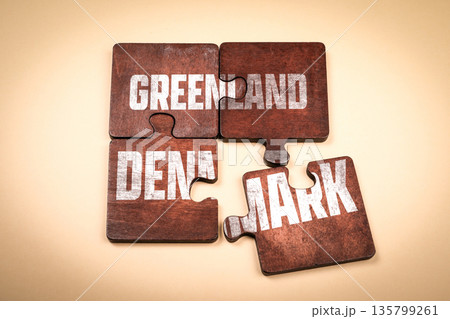 Greenland And Denmark Geopolitical Puzzle Reflecting Strategic Tension And Power Interests 135799261