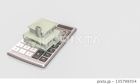 Real Estate Property Value Calculation and Mortgage Cost Concept 3d render. Real Estate Property Value Calculation and Mortgage Cost Concept 3d render. 135799354