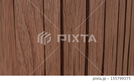 Natural Brown Wooden Plank Texture Vertical Pattern Background 3d render. 135799375