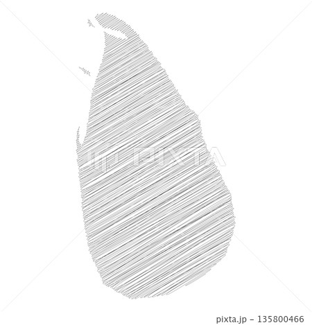 Sri Lanka - solid black silhouette map of country area. Simple flat vector illustration. 135800466