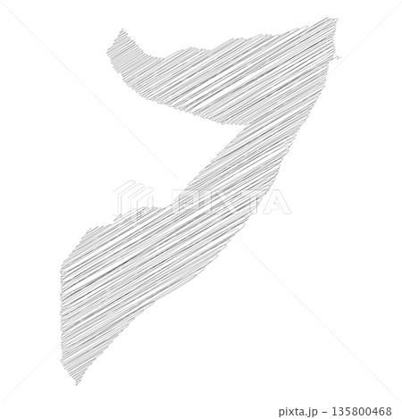 Somalia - solid black silhouette map of country area. Simple flat vector illustration. Somalia - solid black silhouette map of country area. Simple flat vector illustration. 135800468