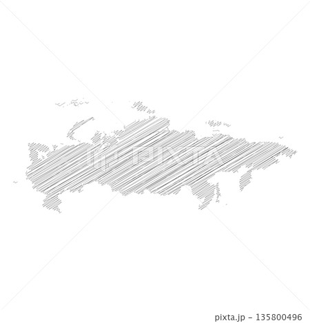 Russia - solid black silhouette map of country area. Simple flat vector illustration. Russia - solid black silhouette map of country area. Simple flat vector illustration. 135800496