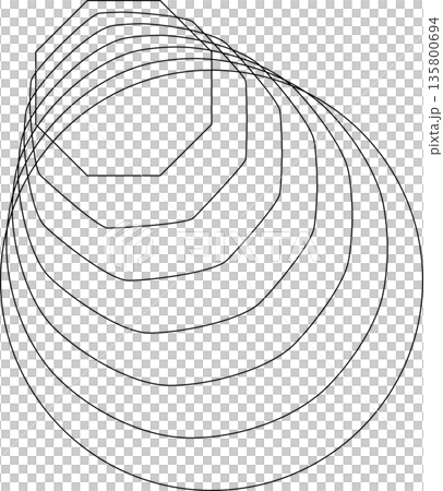 Polygon geometric blend to circle shape. Modern design element 135800694