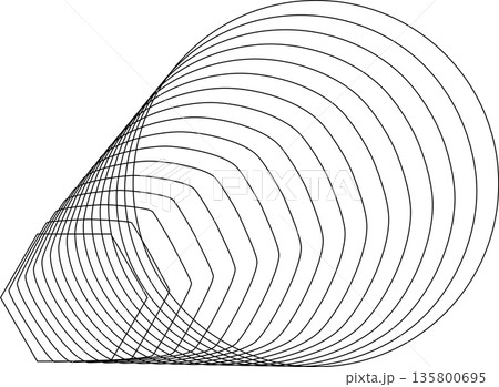 Polygon geometric blend to circle shape. Modern design element 135800695