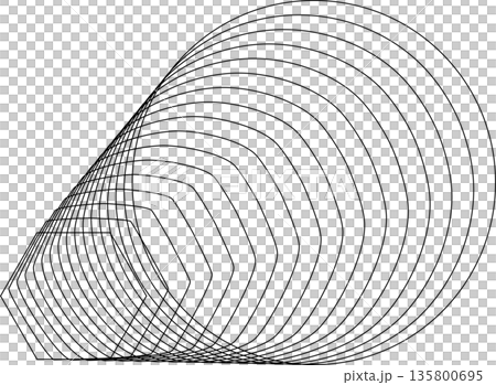 Polygon geometric blend to circle shape. Modern design element 135800695