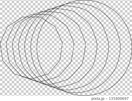 Polygon geometric blend to circle shape. Modern design element Polygon geometric blend to circle shape. Modern design element 135800697
