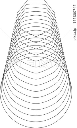 Polygon geometric blend to circle shape. Modern design element Polygon geometric blend to circle shape. Modern design element 135800745