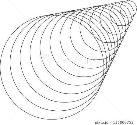 Polygon geometric blend to circle shape. Modern design element Polygon geometric blend to circle shape. Modern design element 135800752