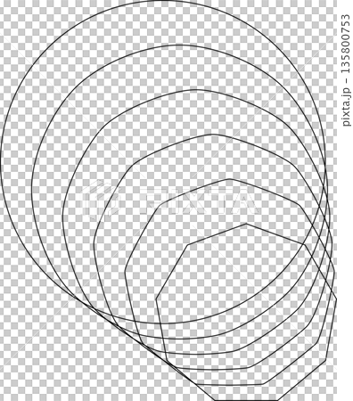 Polygon geometric blend to circle shape. Modern design element 135800753