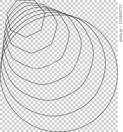 Polygon geometric blend to circle shape. Modern design element 135800755
