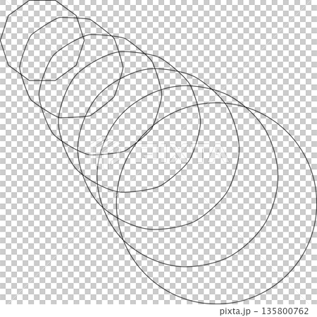 Polygon geometric blend to circle shape. Modern design element Polygon geometric blend to circle shape. Modern design element 135800762