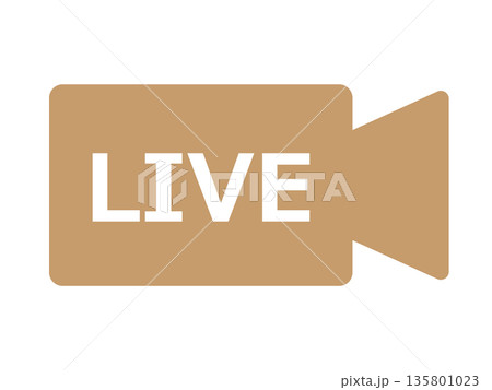 ライブ配信マーク（生放送のアイコン） 135801023