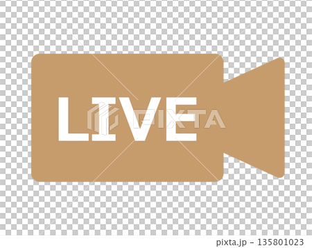 ライブ配信マーク（生放送のアイコン） 135801023