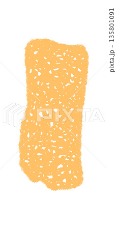 Scribble crayon fluid frame with rectangle outline and textured surface. Abstract squiggle sketch label border as creative background for text or graphic mockup in yellow color. 135801091