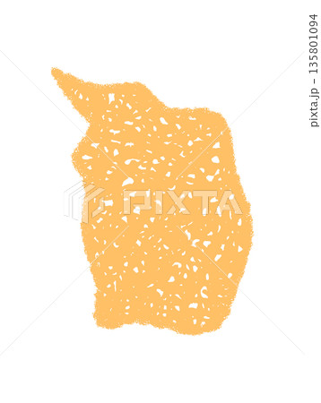 Crayon scribble speech bubble sketch balloon in fluid rectangle form. Chat and talk message with unique squiggle, graphic look for playful designs in yellow. Ideal for modern abstract communication 135801094