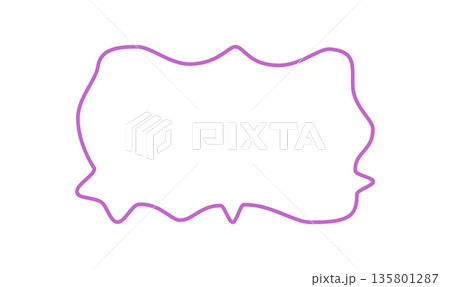 Organic wavy outline frame hand drawn with freehand line. Abstract rectangle border and template shape for text label, artistic background or creative card mockup. Organic wavy outline frame hand drawn with freehand line. Abstract rectangle border and template shape for text label, artistic background or creative card mockup. 135801287
