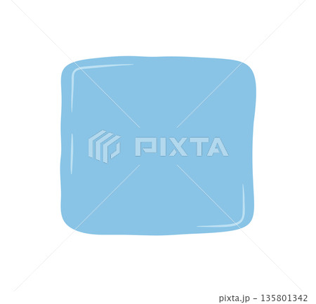 Hand drawn fluid square sticker patch with a...のイラスト素材 [135801342] - PIXTA