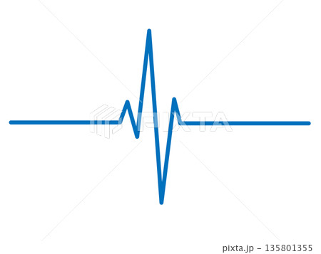 心電図の波形のマーク 心電図の波形のマーク 135801355