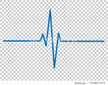 心電図の波形のマーク 心電図の波形のマーク 135801355