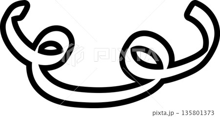 Ribbon party decoration icon, new year, celebrate, holiday 135801373