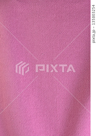 pink cotton texture color of fabric textile industry, abstract image for fashion cloth design background 135803254
