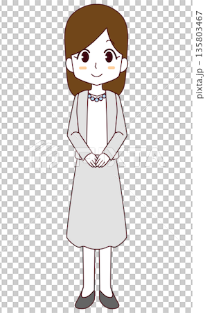 身著正裝的女士插圖 身著正裝的女士插圖 135803467