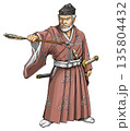 3本の矢を持った戦国武将の毛利元就 135804432