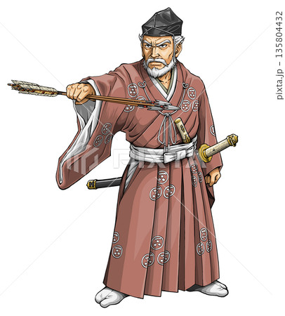 3本の矢を持った戦国武将の毛利元就 3本の矢を持った戦国武将の毛利元就 135804432