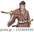 3本の矢を持った直垂姿の毛利元就 135804436