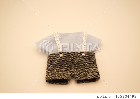 ぬい服　ウールパンツ＆サスペンダー　6 135804495