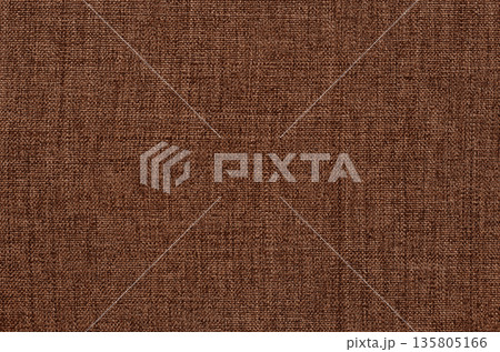 Dark brown linen fabric cloth texture background, seamless pattern of natural textile. 135805166