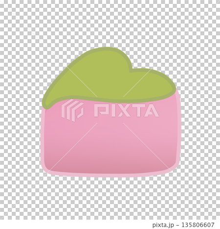Heart-shaped strawberry chocolate illustration Heart-shaped strawberry chocolate illustration 135806607