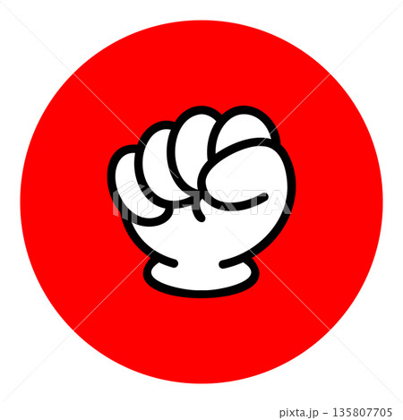 じゃんけんアイコン 単体 グー 135807705