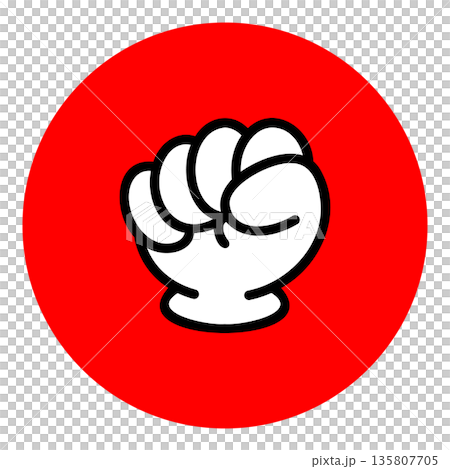 じゃんけんアイコン 単体 グー 135807705