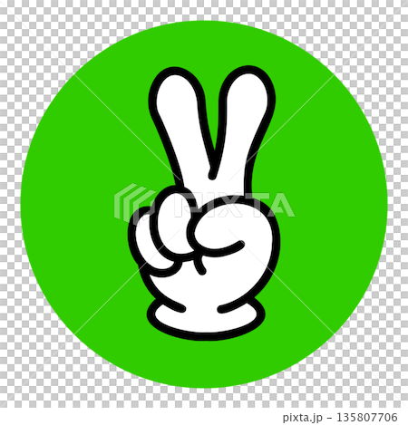じゃんけんアイコン 単体 チョキ じゃんけんアイコン 単体 チョキ 135807706