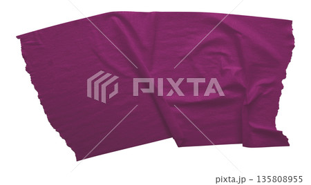 purple crumpled torn tape isolated on transparent background. purple crumpled torn tape isolated on transparent background. 135808955