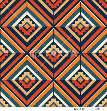 seamless pattern with geometric shapes. vector illustration seamless pattern with geometric shapes. vector illustration 135809437