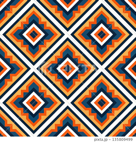 seamless pattern with geometric shapes. vector illustration 135809499