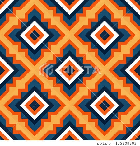 seamless pattern with geometric shapes. vector illustration 135809503