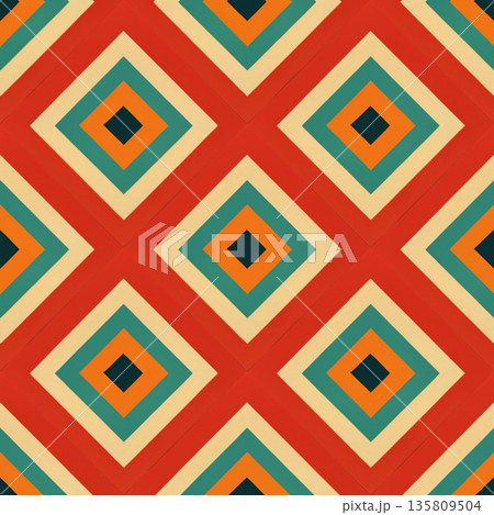 seamless pattern with geometric shapes. vector illustration 135809504
