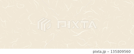 Japanese mulberry paper. Organic texture and grainy speckles. Natural washi background or rustic sheet. Vector illustration 135809560