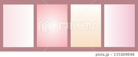 Soft Halftone Gradient Backgrounds with Dotted Texture 135809696